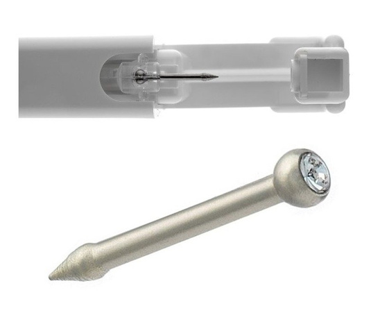 PIERCING APARAT DO PRZEBIJANIA NOSA BRYLANT ZŁOTO